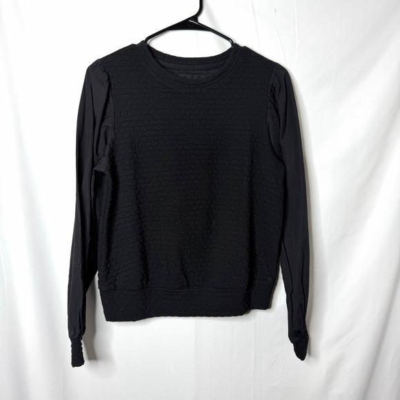 Anthropologie Porridge Black Textured Sweatshirt XS NEW with tags - Picture 3 of 7